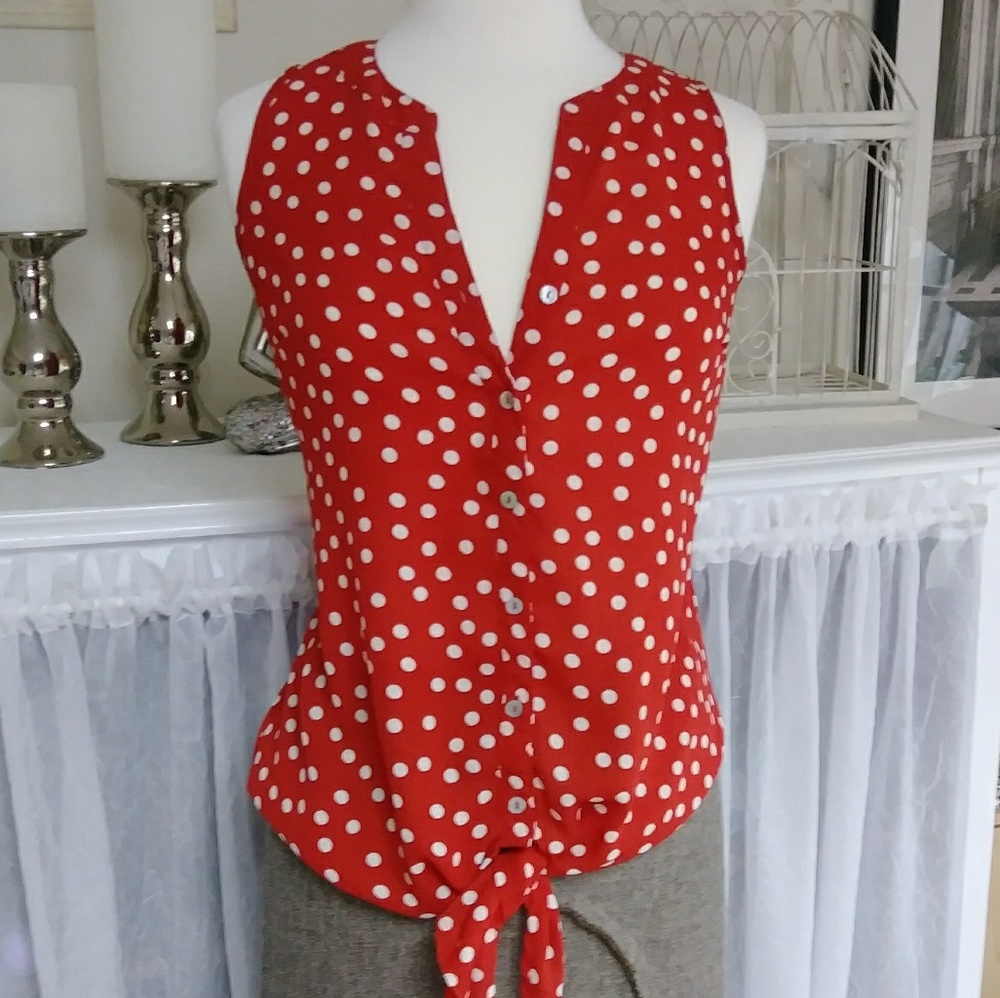 The Limited Polka dot sleeveless top